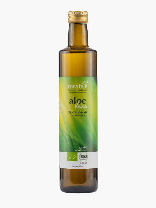 Zumo directo de aloe vera ecológico 500 ml de BIO Farm Mallorca